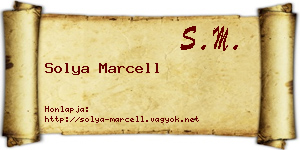 Solya Marcell névjegykártya