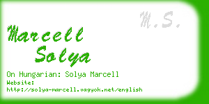 marcell solya business card